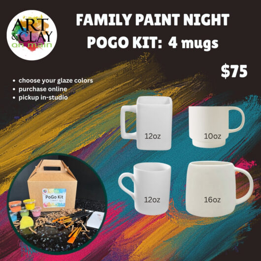 Family Paint Night PoGo Kit: Mugs