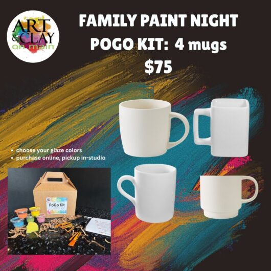 Family Paint Night PoGo Kit: Mugs