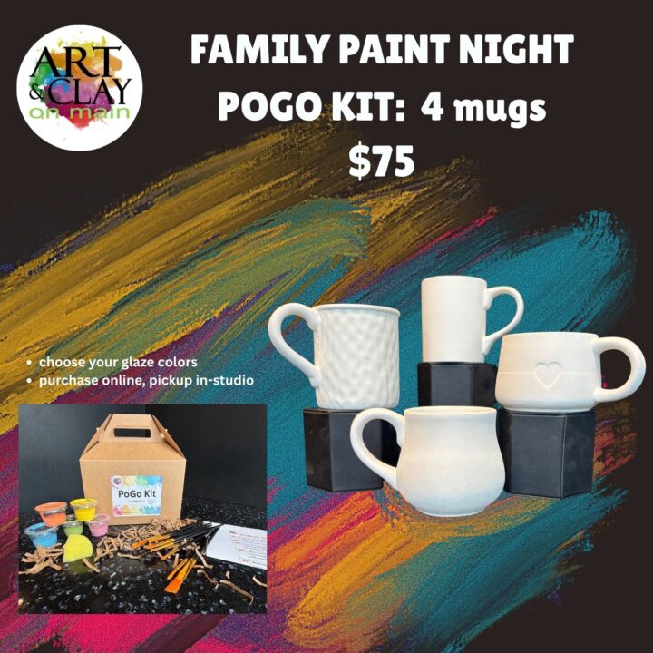 Family Paint Night PoGo Kit: Mugs